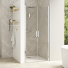 Smart Design Two Saloon Doors enclosure in chrome
