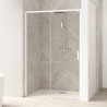 Smart Design Sliding Door for Recess with white profiles and door on right