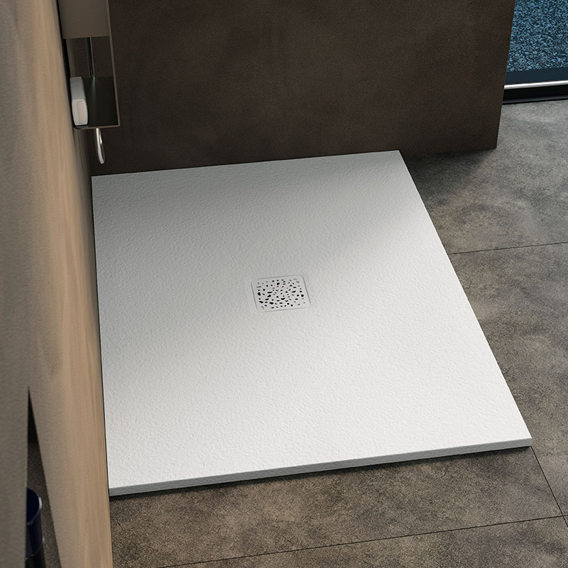 A Kinemoon shower tray installed in a custom shower 